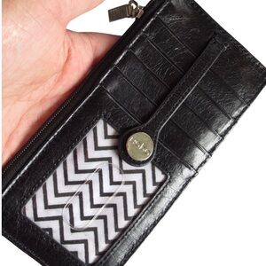 HOBO Black Leather Card Wallet